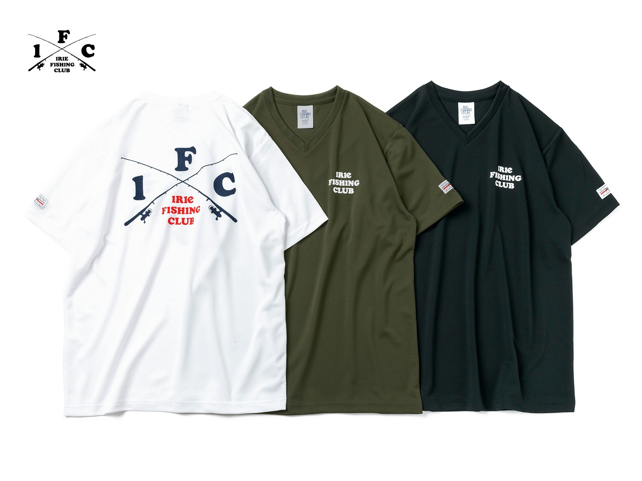 CROSS ROD DRYMESH V-NECK TEE - Tシャツ/カットソー(半袖/袖なし)