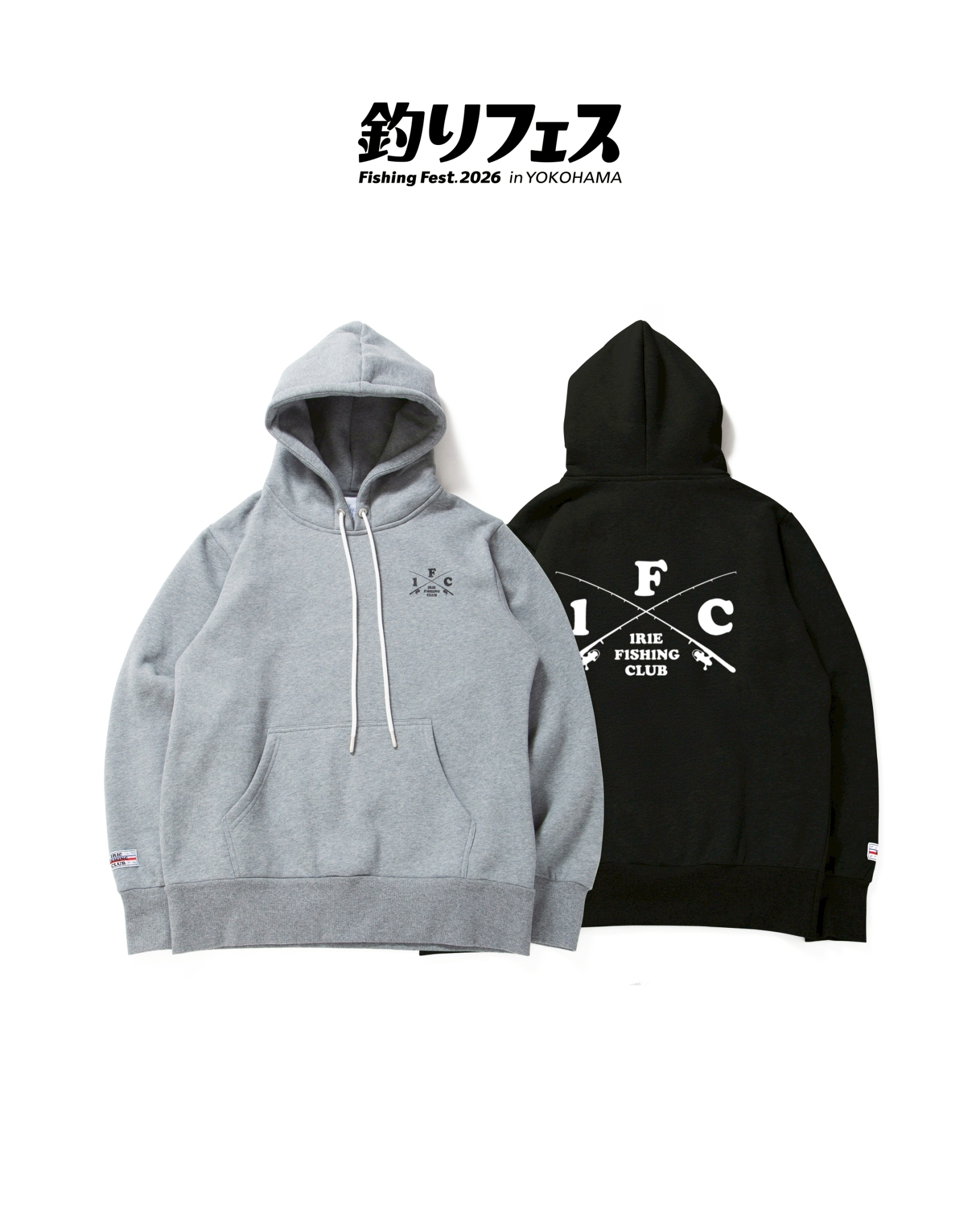 釣りフェス2026販売アイテム】-CROSS ROD HOODIE- | IRIE FISHING CLUB