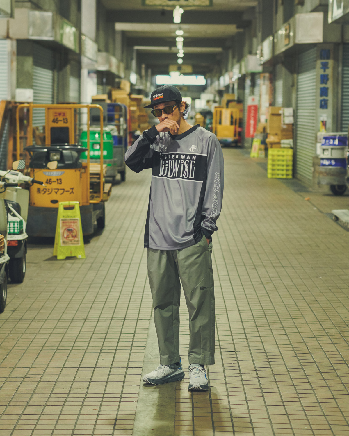 【NEW ITEM】-FISHERMAN DUB WISE DRY L/S TEE-