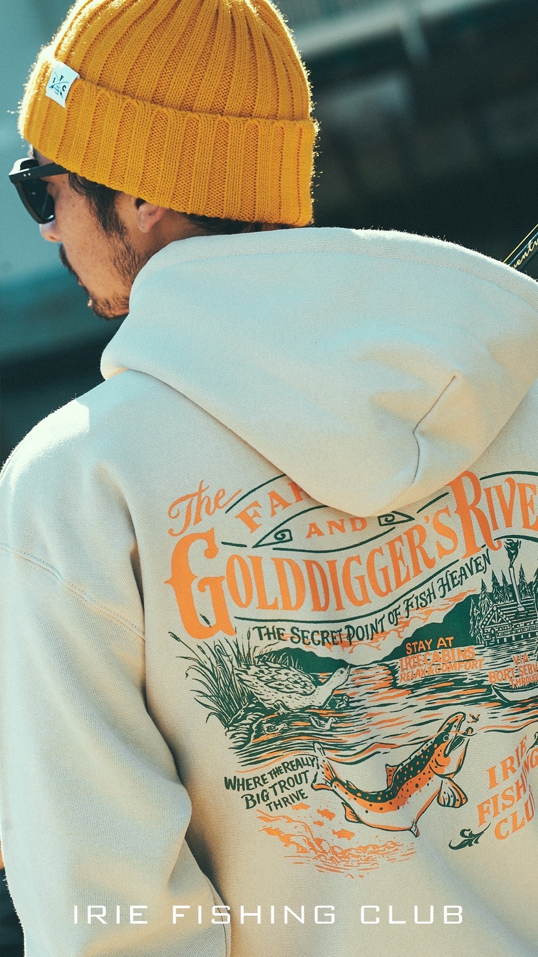 【NEW ITEM】×NATURALLY PAINT -GOLD DIGGER’S RIVER ZIP UP HOODIE-